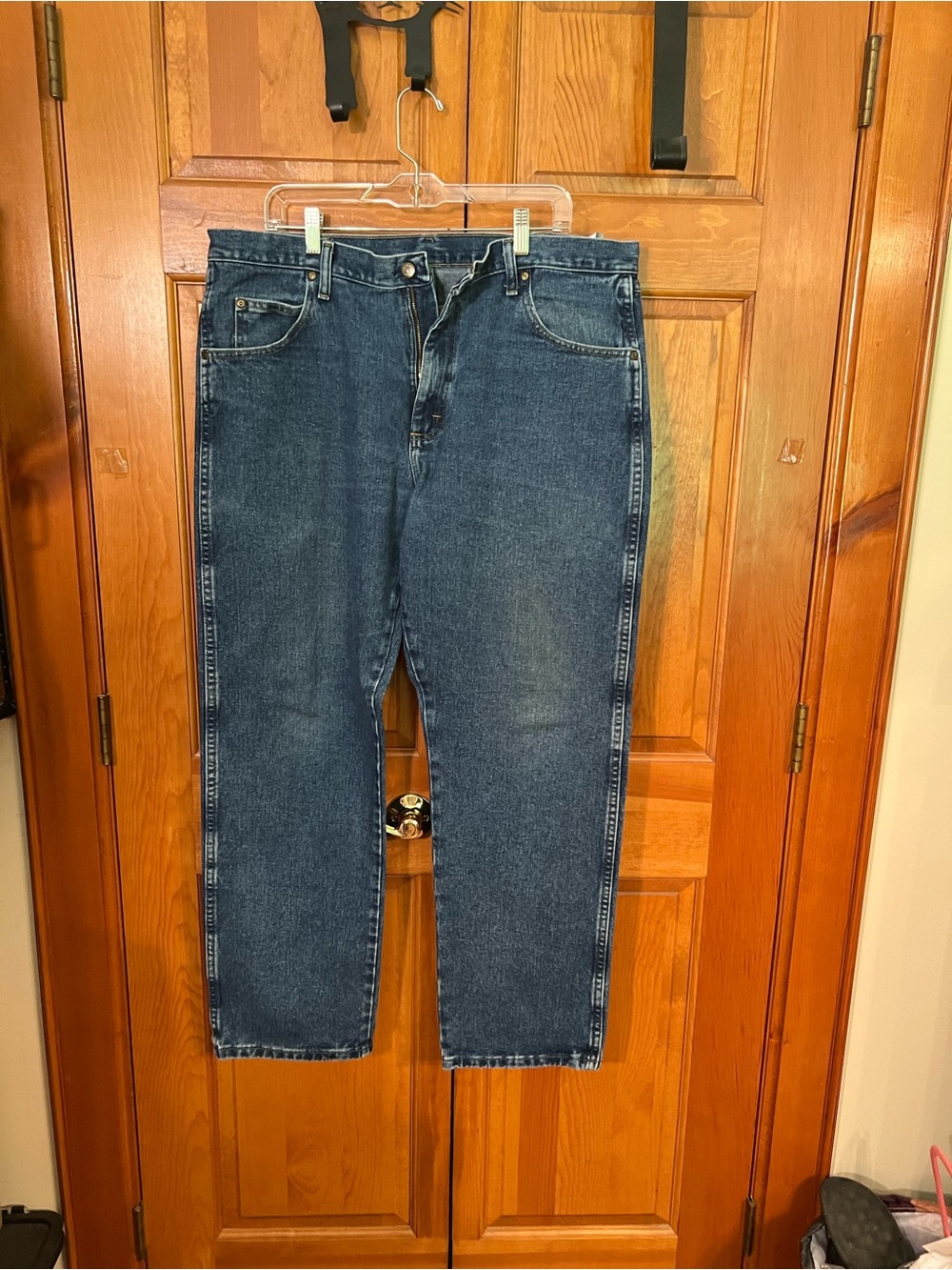 Wrangler Relaxed Fit Dark Blue Denim Jeans